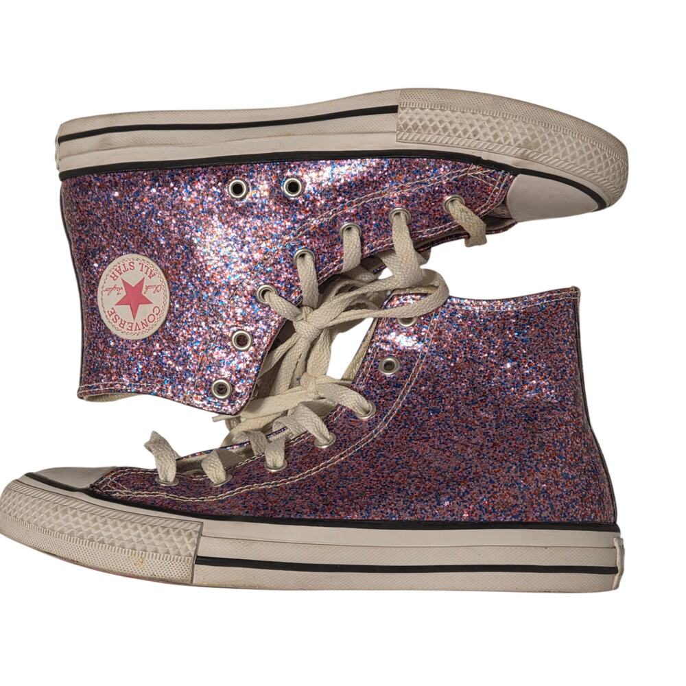 Converse Chuck Taylor All Star Glitter Sneakers High Top Womens sz 8 Youth sz 6